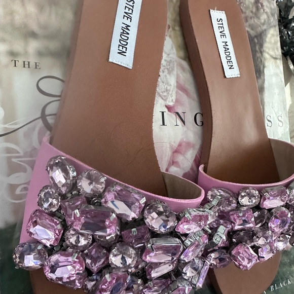 #128 STEVE MADDEN Brionna Crystal
Faux Jeweled Embellished Sandals - Picture 3 of 6